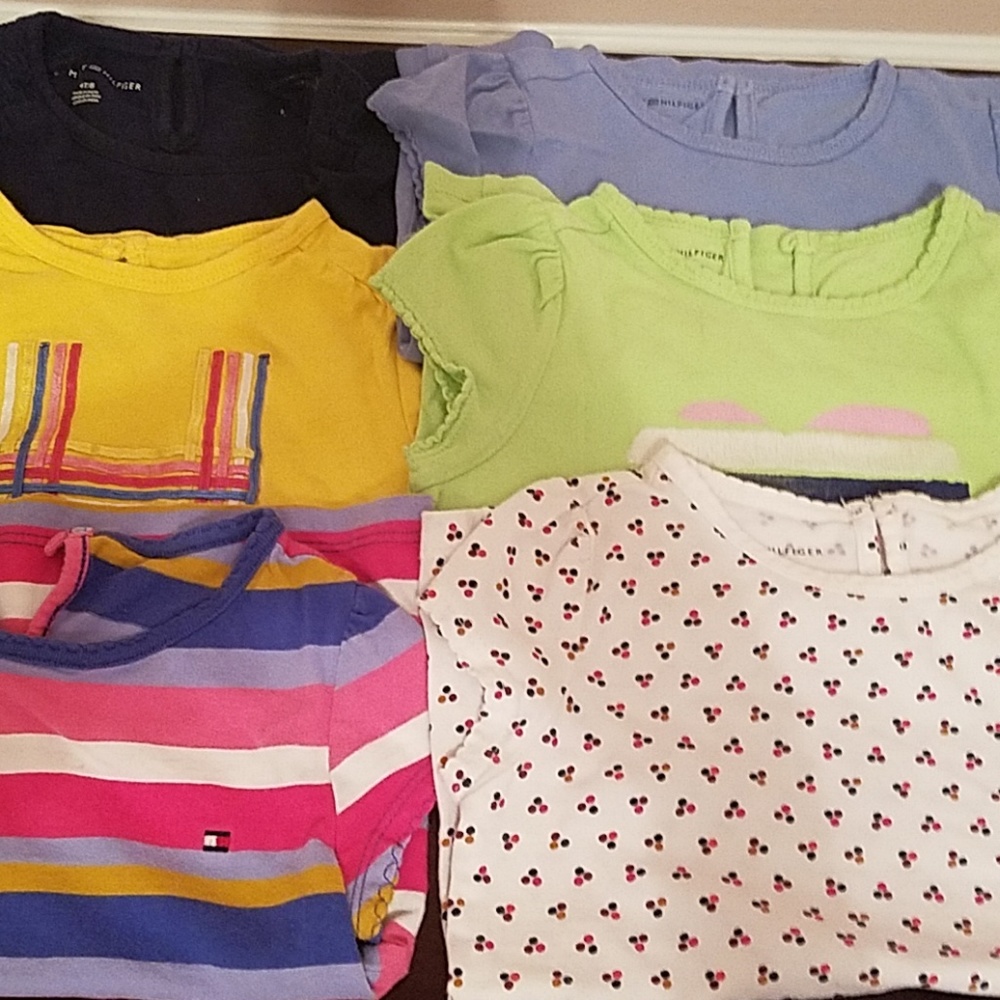 ALL 6 Tommy Hilfiger 4T Toddler Girl Tops